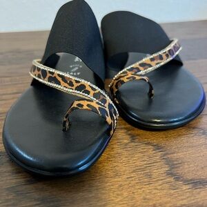Black and Brown Leopard print sandals